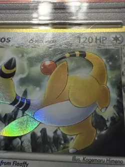 2006 POKEMON EX DRAGON FRONTIERS AMPHAROS #1/101 RARE HOLO FOIL PSA 9 - Image 3