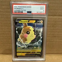 2021 POKEMON SWORD & SHIELD SHINING FATES #037 MORPEKO V - PSA 9 - Image 1