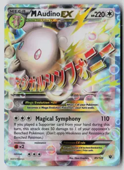 M Audino EX 85/124 Holo EX Rare Fates Collide Pokemon LP - Image 1