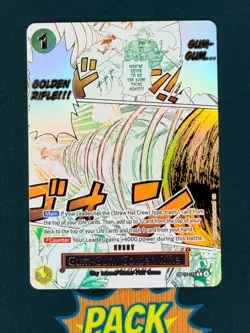 Gum-Gum Golden Rifle Manga Event OP15-116 Rare Alt Art One Piece English CCG - Image 1