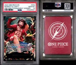 2024 ONE PIECE PROMOS 2ND ANNIVERSARY TOURNAMENT-WINNER MONKEY D. LUFFY PSA 10 - Image 3