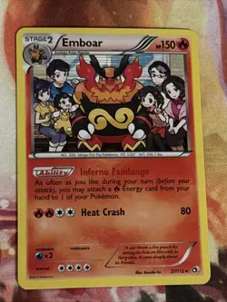 Emboar 27/113 Legendary Treasures Holo English Pokemon Card Black & White Rare - Image 1