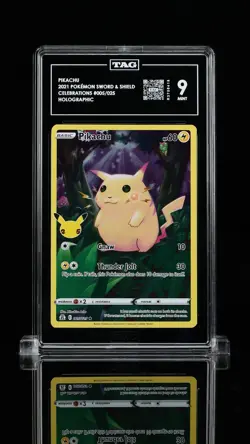 GRADED TAG 9 MINT Pikachu 005/025 Celebrations 25th (2021) Pokemon Card - Image 1