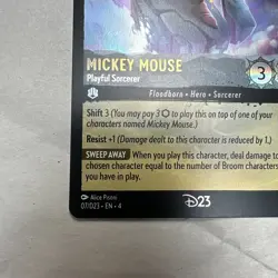 2024 DISNEY D23 EXPO LORCANA MICKEY MOUSE PLAYFUL SORCERER PROMO CARD SOLD OUT - Image 4