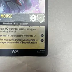 2024 DISNEY D23 EXPO LORCANA MICKEY MOUSE PLAYFUL SORCERER PROMO CARD SOLD OUT - Image 5