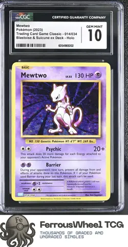 Mewtwo #014/034 - 2023 Trading Card Game Classic - CGC 10 - Image 1