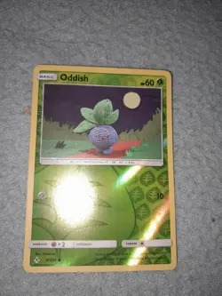 Oddish 6/214 Reverse Holo NM - Asako Ito Crocheted - Unbroken Bonds Pokemon Card - Image 1