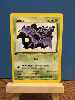 Pokemon TCG Zubat 59/64 1st Edition Neo Revelation GERMAN WOTC Vintage Card - Image 1