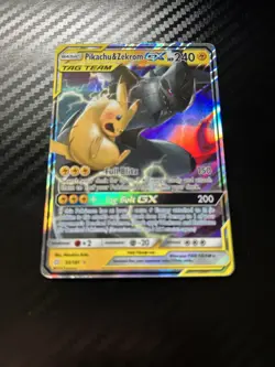 Pokemon Pikachu & Zekrom GX 33/181 Sm-Team Up Ultra Rare Holo Basic 240 HP Card - Image 2
