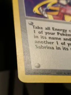 Sabrina Rare Trainer Card Gym Challenge 110/132 LP - Image 4