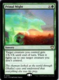 Primal Might 283 Rare Commander: Secrets of Strixhaven Magic: The Gathering LP - Image 1