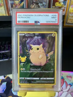 Pokemon TCG Pikachu Celebrations Ultra Rare Card 005/025 PSA 9 - Image 1