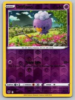 Drifloon 063/189 Common Astral Radiance Pokemon Reverse Holo Near Mint - Image 1