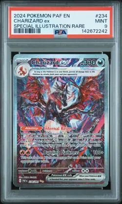 2024 POKEMON PAF EN-PALDEAN FATES SPECIAL ILLUSTRATION RARE CHARIZARD EX PSA 9 - Image 1