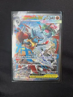 Mega Lucario Ex Alternate Art 179/132 Mega Evolution Secret Rare Pokemon Card NM - Image 1