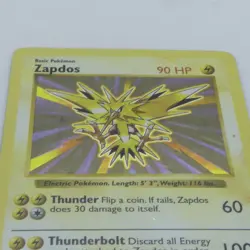 Zapdos Base Set Shadowless Holofoil 16/102 Pokemon TCG - Image 3