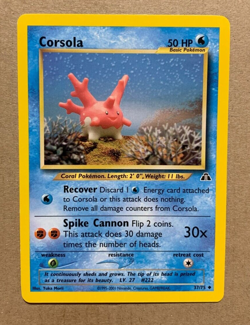 Corsola 37/75 Neo Discovery - Uncommon Pokemon Card - NM/Mint - Image 1
