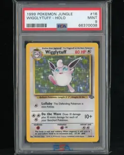 1999 POKEMON JUNGLE #16 WIGGLYTUFF-HOLO PSA 9 - Image 1