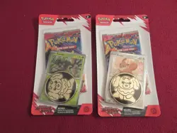 (2) Pokemon Scarlet & Violet Destined Rivals Blister BoosterPacks w/ Coins - Image 1