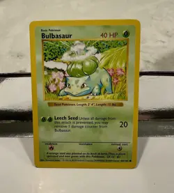 Pokemon TCG Bulbasaur Base Set Shadowless 44/102 1999 GEM MINT - Image 1