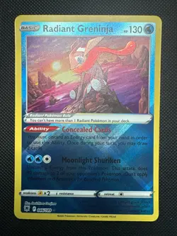 Pokemon TCG Radiant Greninja 046/189 Astral Radiance Holo NM - Image 1