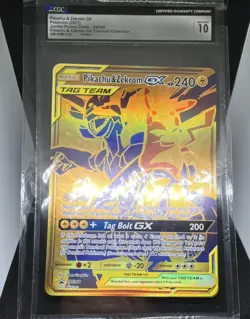 Pokemon TCG Pikachu & Zekrom GX SM248 Jumbo Promo Holo TAG TEAM CGC 10 - Image 1