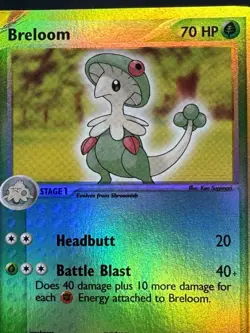 Pokemon TCG Breloom 16/109 Ruby and Sapphire Edition Reverse Holo DMG - Image 2