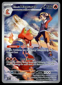 Ethan's Magcargo 222/217 Illustration Rare Ascended Heroes Pokemon - Image 1