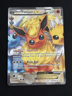 Flareon EX (Full Art) RC28/32 Generations Radiant Collection Holo Pokemon - NM - Image 3