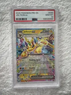 2025 POKEMON PRE EN-PRISMATIC EVOLUTIONS #030 JOLTEON EX PSA 10 Gem MINT - Image 1
