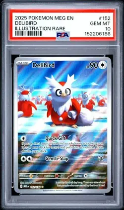 Pokemon TCG - Delibird 152/132 - Mega Evolutions - PSA 10 - Image 1