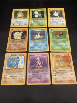 Vintage Holo Rare WOTC Era 1999 Pokemon Card Lot - Mewtwo, Kabutops Etc. MP/HP - Image 1