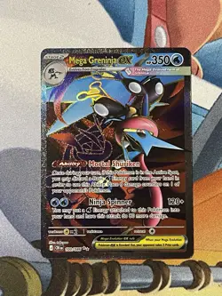 Mega Greninja ex 100/086 Me04 Chaos Rising Pokemon Pokemon Full Art TCG - Image 1
