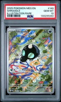 POKEMON MEG EN-MEGA EVOLUTION ILLUSTRATION RARE #149 - SHROODLE 149/132 - PSA 10 - Image 1