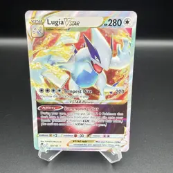 Lugia VSTAR 139/195 Holo VSTAR Rare Silver Tempest Pokemon - Image 1