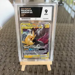 Pokemon TCG Pikachu & Zekrom GX Sun Moon Team Up 33/181 Holo Ultra Rare ACE 9 - Image 1