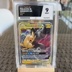 Pokemon TCG Pikachu & Zekrom GX Sun Moon Team Up 33/181 Holo Ultra Rare ACE 9 - Image 2