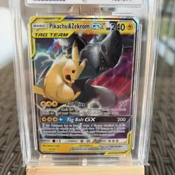 Pokemon TCG Pikachu & Zekrom GX Sun Moon Team Up 33/181 Holo Ultra Rare ACE 9 - Image 3