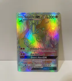Pokemon TCG Salazzle GX 151/147 Rainbow Rare Full Art Holo Burning Shadows 200 … - Image 1
