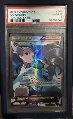 Pokemon Winona XY Roaring Skies Full Art #108 PSA 8 - Image 1
