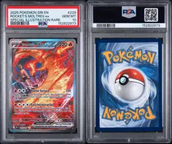 2025 Pokemon Team Rocket's Moltres ex SIR Destined Rivals 229/182 PSA 10 GEM MT - Image 3