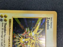 [HP+] ❤ Zapdos 16/102 Holo Rare 1999 Base Set (Shadowless) Pokemon English WOTC - Image 3