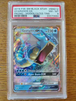 2019 Pokemon Gyarados Gx Hidden Fates PSA 8 - Image 1
