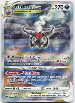 Darkrai VSTAR GG50/GG70 Holo VSTAR Rare Crown Zenith Galarian Gallery Pokemon NM - Image 1
