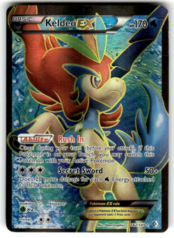 Keldeo EX 142/149 B&W Boundaries Crossed Holo Pokemon Card LP - Image 1