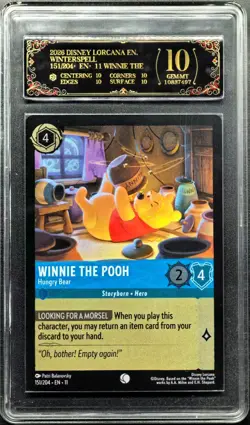Disney Lorcana EN. Winnie the Pooh 151/204 PCG 10 PRISTINE(SAME AS PSA 10) - Image 1