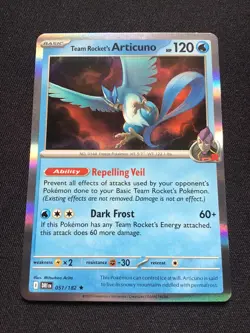 Pokemon TCG Team Rocket's Articuno 051/182 Holo Destined Rivals Trading Card - Image 1