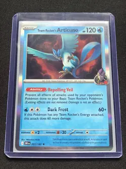 Pokemon TCG Team Rocket's Articuno 051/182 Holo Destined Rivals Trading Card - Image 3