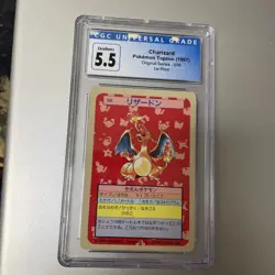 Charizard 006 Blue Back Pokemon Topsun Japanese 1997 Card 1st print CGC 5.5 - Image 1