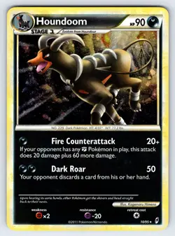 Houndoom SWIRL!! 10/95 2011 Call of Legends Pokemon Card TCG Holo Rare - VLP - Image 1